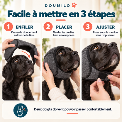 Cache-oreilles apaisant pour chien